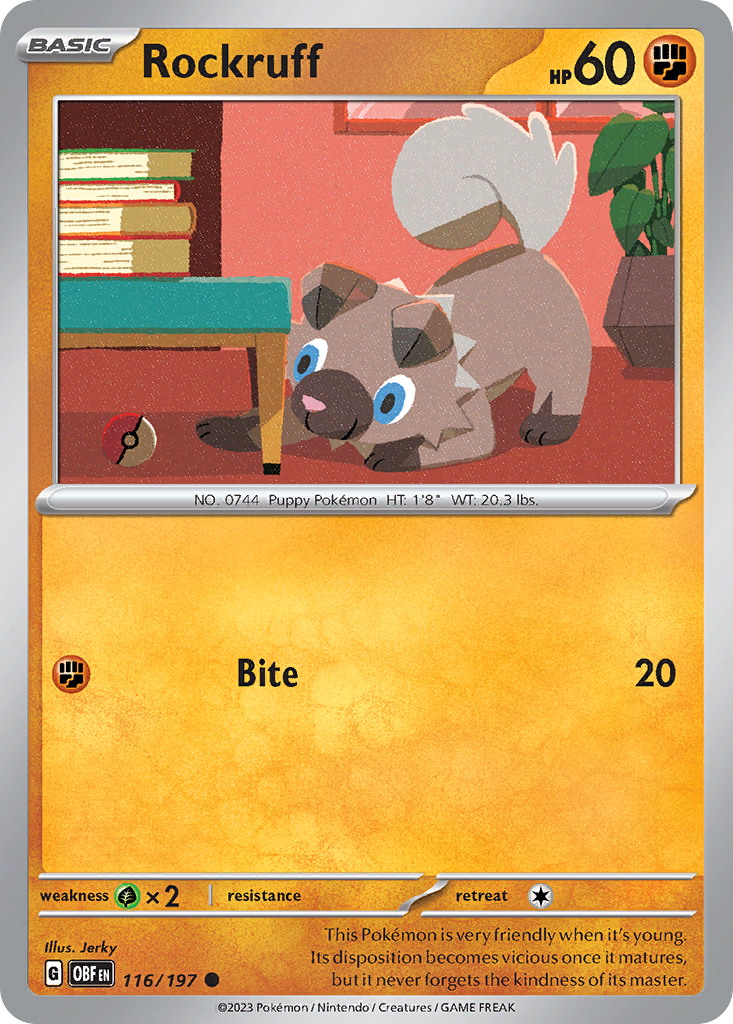 Obsidian Flames Rockruff #116/197
